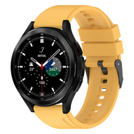 Siliconen gesp bandje - Geel - Samsung Galaxy Watch 4 Classic - 42mm & 46mm Siliconen gesp bandje - Geel - Samsung Galaxy Watch 4 Classic - 42mm & 46mm
