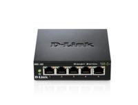 D-Link DGS-105 5-Port Layer2 Gigabit Switch (Tot 2000 Mbit/S Gegevensoverdracht Per Poort, Zonder Ventilator, Metalen Behuizing) Zwart, 5 Ports - thumbnail
