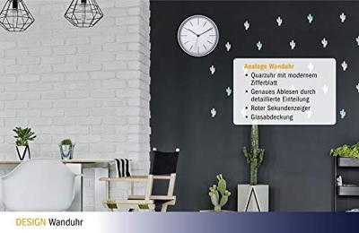 TFA Dostmann 60.3049.02 Wandklok Kwarts 280 mm x 280 mm x 37 mm Wit