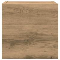 4-delig Tv-meubelset wandmontage bewerkt hout artisanaal eiken - thumbnail