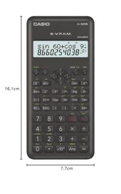 Casio FX-82MS-2 Schoolrekenmachine Zwart Aantal displayposities: 12 werkt op batterijen (b x h x d) 77 x 14 x 162 mm