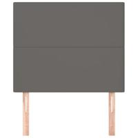 Hoofdborden 2 st 100x5x78/88 cm kunstleer grijs - thumbnail