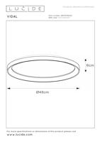 Lucide VIDAL - Plafonnière - Ø 48 cm - LED Dimb. - 1x38W 2700K - Mat Goud / Messing - thumbnail