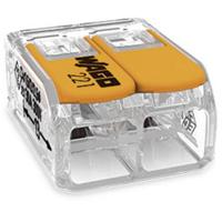 WAGO 221-612 221 Verbindingsklem Flexibel: 0.5-6 mm² Massief: 0.5-6 mm² Aantal polen: 2 1 stuk(s) Transparant, Oranje - thumbnail