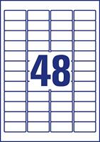 Avery-Zweckform L4736REV-100 Universele etiketten 45.7 x 21.2 mm Papier Wit 4800 stuk(s) Weer verwijderbaar Inkjet, Laser (zwart/wit), Laser (kleur), Kopiëren - thumbnail