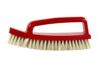 Schoenborstelset wit vark.haar kunststof - thumbnail