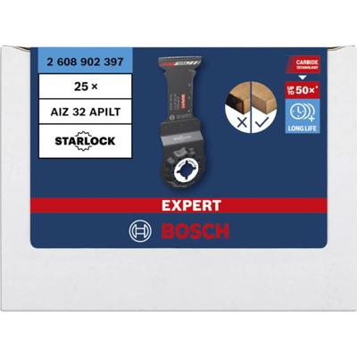 Bosch Accessoires EXPERT Starlock CoatedCarbide invalzaagblad AIZ 32 APILT Carbide, Multimaterial, Curved-Tec 32 x 46 mm 1 Bulk - 2608902397 Bosch Accessoires EXPERT Starlock CoatedCarbide invalzaagblad AIZ 32 APILT Carbide, Multimaterial, Curved-Tec 32 x 46 mm 1 Bulk - 2608902397
