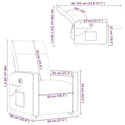 Sta-op-massagestoel elektrisch verstelbaar stof crèmekleurig