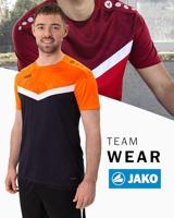 JAKO 6124 T-Shirt Iconic - Zwart/Fluo Oranje - S - thumbnail