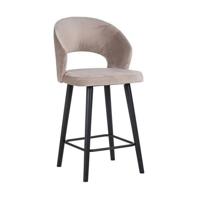 Richmond Barstoel 'Savoy' Velvet, kleur Khaki (zithoogte 68cm) - thumbnail