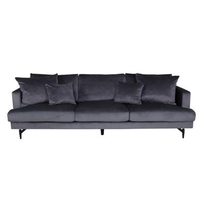 Nohr 3-zits Bank 'Tamora' Velvet, kleur Donkergrijs