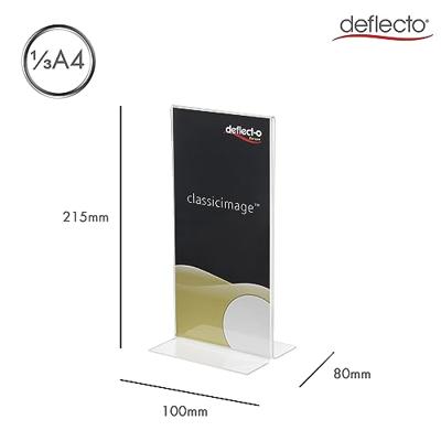 Deflecto folderhouder T-voet portrait, ft 1/3 A4 Deflecto folderhouder T-voet portrait, ft 1/3 A4