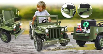 Jamara Ride-on Jeep Willys MB Army groen 12V Jamara Ride-on Jeep Willys MB Army groen 12V