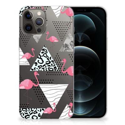 iPhone 12 Pro Max | TPU Hoesje | Flamingo Triangle