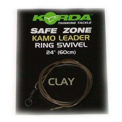 Korda Kamo Leaders 40lb, Maat 8 Ring Wartel 1m Clay Brown
