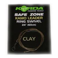 Korda Kamo Leaders 40lb, Maat 8 Ring Wartel 1m Clay Brown - thumbnail