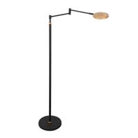 Steinhauer Design leeslampSoleil zwart met gouden kap - 3515GO - thumbnail