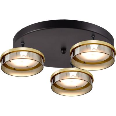 Masterlight PlafondlampImperia 3-lichts zwart met goud - 5042-05-02-02-35-3