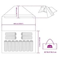 Gezinstent met dak Groen en beige 660 x 456 x 200 cm - thumbnail