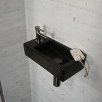 Wiesbaden Fonteinset Mat Zwart Color Gun Metal - Fonteinset Met Amador Kraan - thumbnail