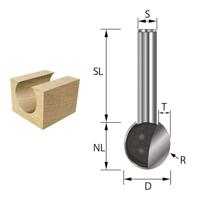 ENT kogelfrees HM 9.5mm kolf 8mm - 7917060 - thumbnail
