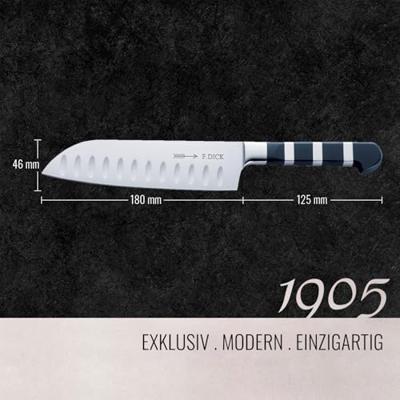 DICK 1905 Santoku gecanneleerde schuine kant mes