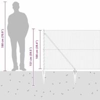 VidaXL Afrasteringspaal groen 10 x 1 m (25 mm gaas) staal en pvc - thumbnail