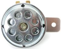 MZA Claxon horns 6 volt chrome universal - thumbnail