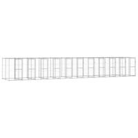 Hondenkennel 26,62 m² gegalvaniseerd staal - thumbnail