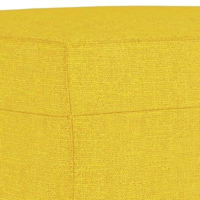 3-delige Loungeset met kussens stof lichtgeel