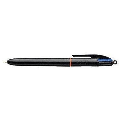 Balpen bic 4kleuren pro met ring m zwart | 12 stuks