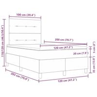 Boxspringbed met matras stof donkergrijs 120x200 cm - thumbnail