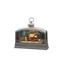 Konstsmide 4290-200 LED-lantaarn Kerstman met dieren Warmwit LED Wit Watergevuld, Timer - thumbnail