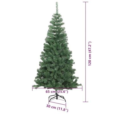 VidaXL Kerstboom met 150 led met standaard groen 120 cm pvc