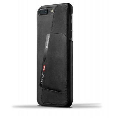 Mujjo Leather Wallet Case iPhone 7 / 8 Plus zwart