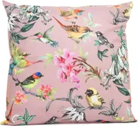 Anna's Collection buitenkussen vogels 60x60cm roze - thumbnail