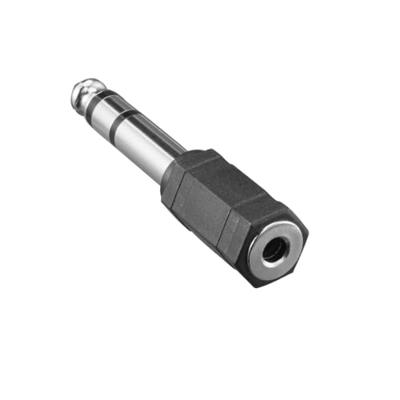 Hama 00205194 Jackplug Audio Adapter [1x Jackplug female 3,5 mm - 1x Jackplug male 6,3 mm] Zwart