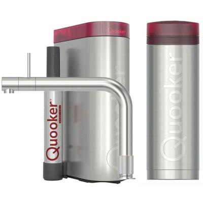 Quooker Front Keukenkraan Set - Kokend Warm- en Koud Water - RVS - Inclusief PRO3 Reservoir & CUBE - Direct Gekoeld Bruisend Water