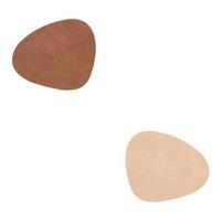 LIND DNA Nupo Double Curve Onderzetters 4st. - brown/sand - thumbnail