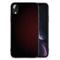 Apple iPhone XR Back Case Geruit Rood - thumbnail