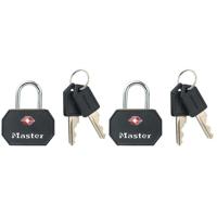 Hangslot masterlock 2 gelijksl alu tsa zwart 30mm - thumbnail