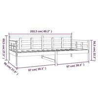 Slaapbank massief grenenhout wit 90x200 cm - thumbnail