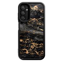 Samsung Galaxy A14 zwarte case - Marmer grijs brons - thumbnail