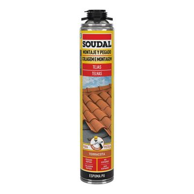 Schuim Soudal Polyurethaan Pistool Dak Rood 750 ml Schuim Soudal Polyurethaan Pistool Dak Rood 750 ml