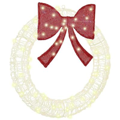 Krans met LED -striplichten Warmwit 75 cm Acryl Krans met LED -striplichten Warmwit 75 cm Acryl