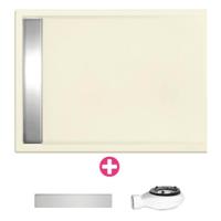 Douchevloer Xenz Easy Tray | 100x100 cm | Incl.Gootcover en Afvoersifon | Acryl | Vierkant | Pergamon glans - thumbnail