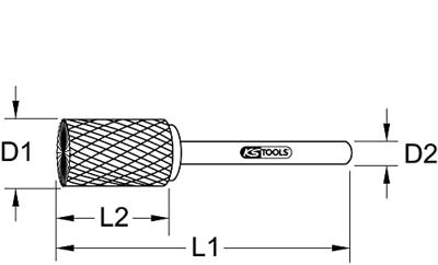 KS Tools 5153233 Freesstift Hardmetaal Lengte 65 mm Afmeting, Ø 6 mm KS Tools 5153233 Freesstift Hardmetaal Lengte 65 mm Afmeting, Ø 6 mm