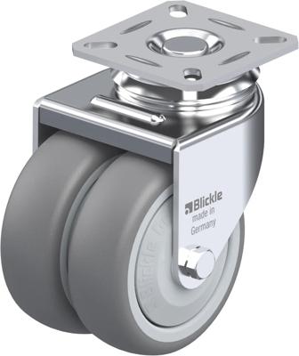 Blickle LDA-TPA 75KF Dubbel zwenkwiel Wieldiameter: 75 mm Draagvermogen (max.): 100 kg 1 stuk(s)