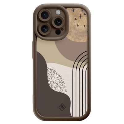 iPhone 15 Pro Max bruine case - Abstract almond shapes