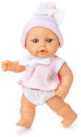 Berjuan babypop Mini Baby 20 cm meisjes wit/roze - thumbnail